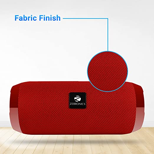 ZEBRONICS Zeb-Action Portable BT Speaker with TWS Function, USB,mSD, AUX, FM, Mic & Fabric Finish