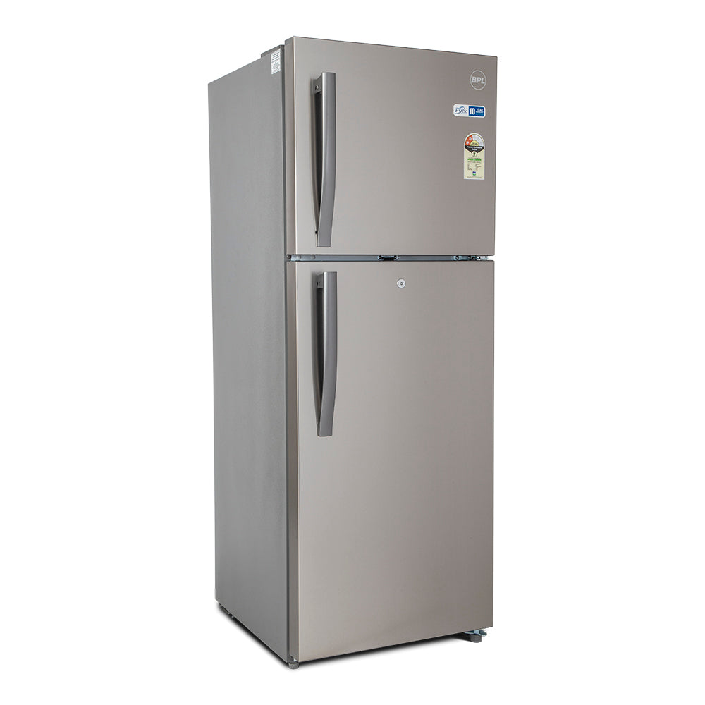 BPL 340 litres Frost Free Double Door Refrigerator with DC Inverter Technology, Stainless Steel (OPEN BOX)