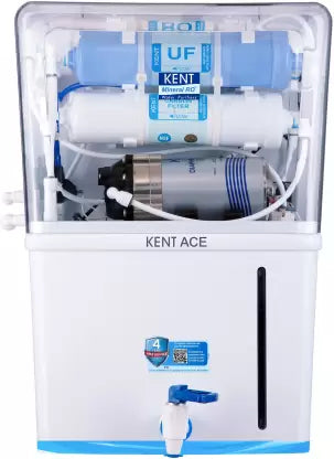 KENT Ace 8 L RO + UV + UF + TDS Water Purifier with Mineral ROTM Technology,In-tank UV Disinfection  (White)