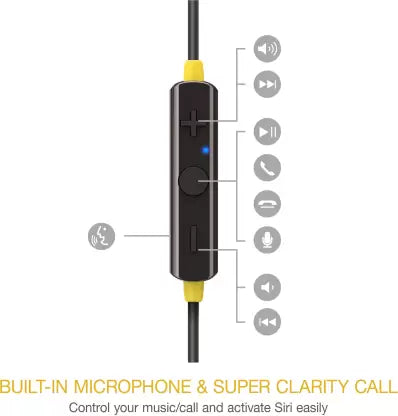 TCL ACTV100 Bluetooth Headset  (Monza Black, In the Ear)