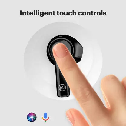 Noise Air Buds Mini with 15 Hours Playtime, Tru Bass Technology, and HyperSync Bluetooth Headset  (Jet Black, True Wireless)