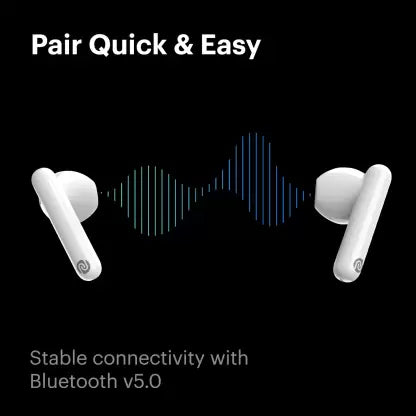 Noise Air Buds Truly Wireless Bluetooth Headset  (Icy White, True Wireless)