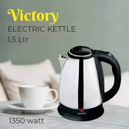 Baltra BC-150/ victory 1.5L SS Cordless Electric Kettle  (1.5 L, Silver, Black)