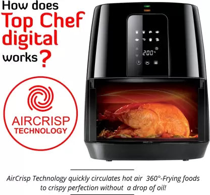 Inalsa Top Chef Digital with AirCrisp Technology, 8 Pre-set Modes Air Fryer  (4 L)