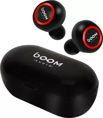 Boom Audio Boom Buds Bluetooth Headset  (Black, Red, True Wireless)