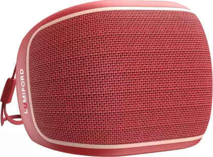 LUMIFORD GoMusic BT12 Wireless Bluetooth Speaker with HD Mic with Unique TWS Connection, IPX4 Water Resistant, Voice Assistance & Multi connectivity Options (3.5 AUX, USB, Micro-SD, FM Radio) - Red with Google & Siri Assistant Smart Speaker  (Red)