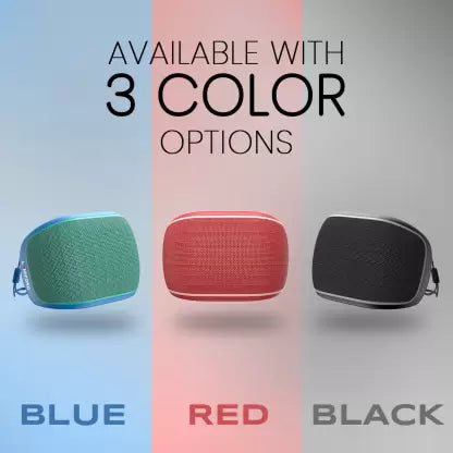 LUMIFORD GoMusic BT12 Wireless Bluetooth Speaker with HD Mic with Unique TWS Connection, IPX4 Water Resistant, Voice Assistance & Multi connectivity Options (3.5 AUX, USB, Micro-SD, FM Radio) - Red with Google & Siri Assistant Smart Speaker  (Red)