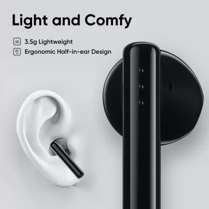 DIZO Buds P with Fast Charge, 40HPlaytime & 13mm Driver (by realme TechLife) Bluetooth Headset  (Dynamo Black, True Wireless)