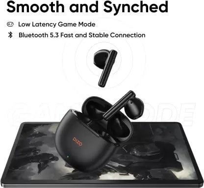 DIZO Buds P with Fast Charge, 40HPlaytime & 13mm Driver (by realme TechLife) Bluetooth Headset  (Dynamo Black, True Wireless)