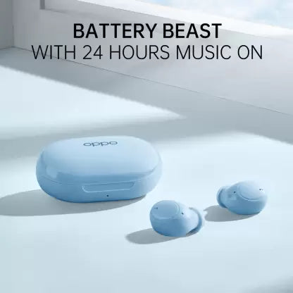 OPPO Enco Buds With 24 hours Battery Life Bluetooth Headset  (Blue, True Wireless)