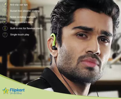 Flipkart SmartBuy 17G06GR Wired Headset Green Black In the Ear BrandGodam2022