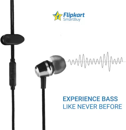 Flipkart SmartBuy Rich Bass Wired Metal Headset With Mic  (Gun Metal, In the Ear)