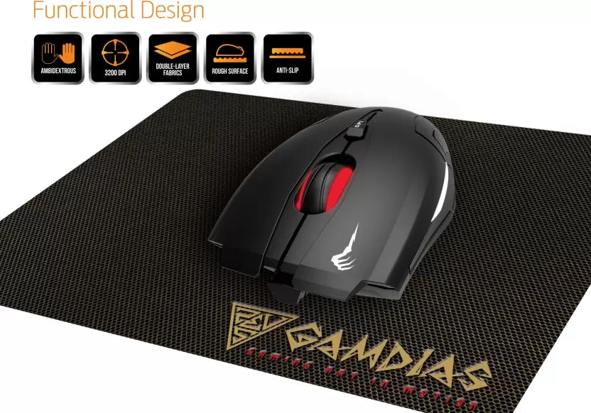 GAMDIAS Demeter E1 Wired Optical Gaming Mouse  (USB, Black)