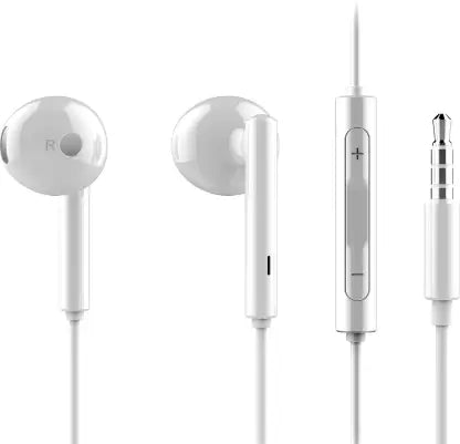 Honor AM115 Wired Headset  (White, In the Ear)