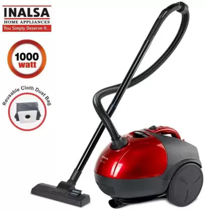 Inalsa Hygieia Dry Vacuum Cleaner with Reusable Dust Bag  (red/black)