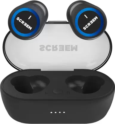 Screem Ibeza Epic Bluetooth Headset  (Black, Blue, True Wireless)