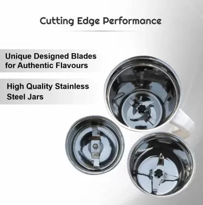 Inalsa INARA 780 Mixer Grinder (3 Jars, BLACK & GREY)