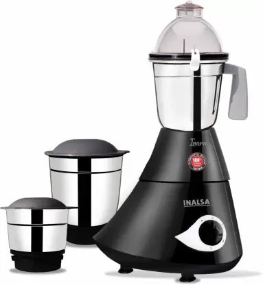 Inalsa INARA 780 Mixer Grinder (3 Jars, BLACK & GREY)