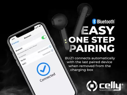 CELLY INDBUZ1BK Bluetooth Headset  (Black, In the Ear)