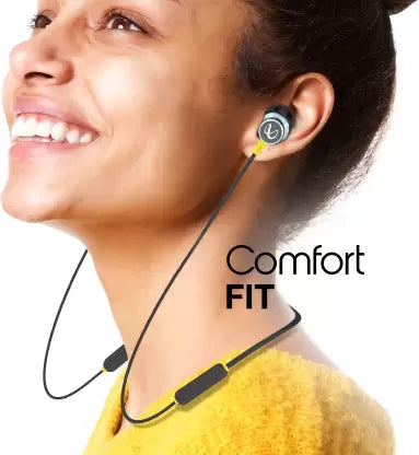 INFINITY by HARMAN Glide N120 Neckband with Advanced 12mm Drivers, Dual Equalizer, IPX5 Sweatproof Bluetooth Headset  (Black, Yellow, In the Ear)