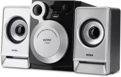 Intex IT 890 16 W Portable Laptop/Desktop Speaker (Black-Grey, 2.1 Cha ...
