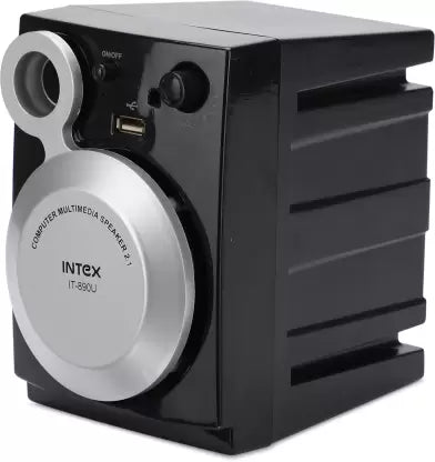 Intex IT 890 16 W Portable Laptop/Desktop Speaker  (Black-Grey, 2.1 Channel)