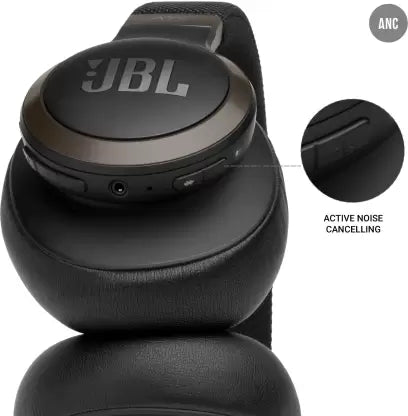 JBL Live 650BTNC with 30 Hours Playback and Voice Enabled Active Noise Cancellation Bluetooth Headset  (Black, On the Ear)