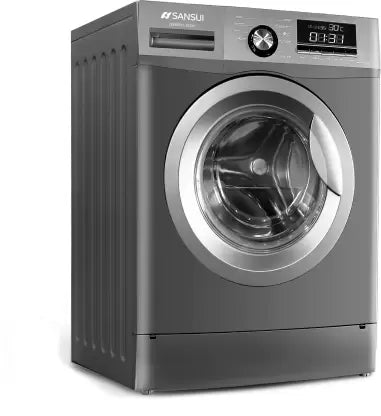 Sansui 6 kg Steam Wash Fully Automatic Front Load Washing Machine with In-built Heater Silver, Grey  (JSX60FFL-2022C) (OPEN BOX)