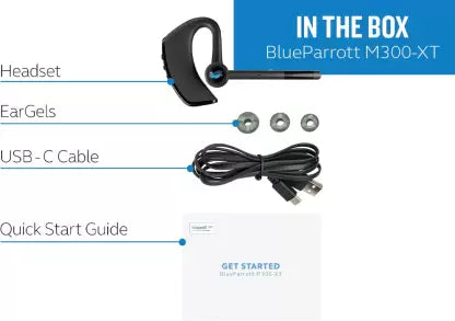 Blueparrott M300-XT Bluetooth Headset  (Black, In the Ear)