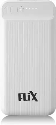 flix 10000 mAh Power Bank (Fast Charging)  (White, Lithium Polymer)