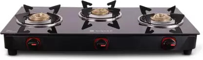 Singer Maxiflare 3 GS Glass Manual Gas Stove  (3 Burners)