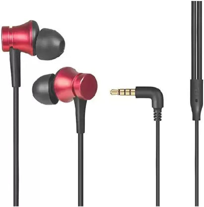 mi earphone YDJC01JY Wired Headset  (Red, In the Ear)