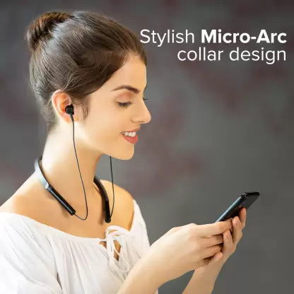 Mi Neckband Bluetooth Headset  (Black, In the Ear)