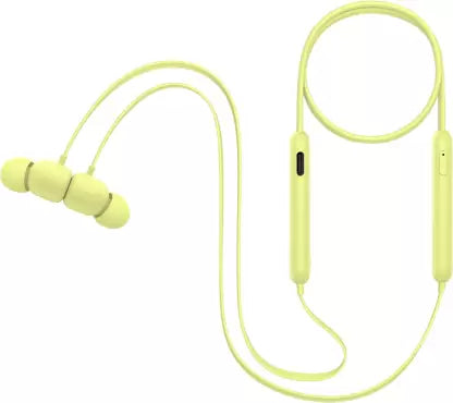 Beats Flex - Apple W1 Headphone Chip, Class 1 Bluetooth, 12Hrs Playtime Bluetooth Headset  (Yuzu Yellow, In the Ear)