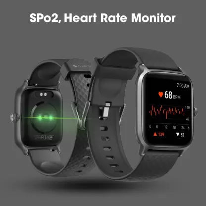 ZEBRONICS Zeb-Fit Me Smartwatch (Black Strap, Free Size