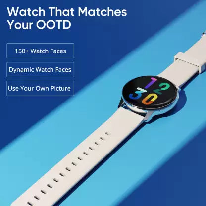 DIZO Watch R AMOLED with 45 mm Dial Size (by realme techLife)  (Sleek Silver Strap, Free Size)