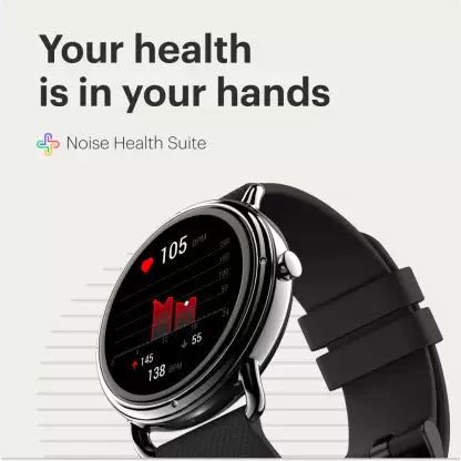 Noise Fit Buzz with 1.32inch HD Round Screen, Bluetooth calling and SPO2 Smartwatch  (Black Strap, Regular)