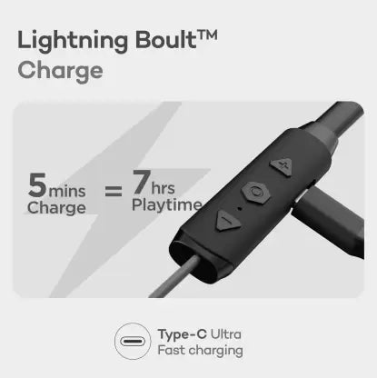 Boult Audio ProBass EQCharge with ZEN Mode ENC, 32hrs Playtime, Ultra-Fast Charging Bluetooth Headset  (Black, In the Ear)