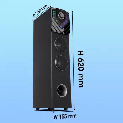 ZEBRONICS ZEB-BT606RUCF 50 W Bluetooth Tower Speaker  (Black, Mono Channel)