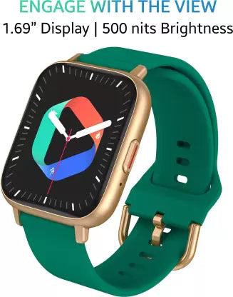 TAGG Verve Engage with Bluetooth Calling, Voice Assistant, and 1.69 inch HD Display Smartwatch  (Teal Strap, 1.69)