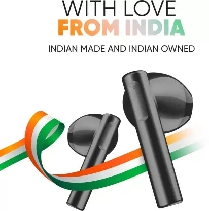 Mivi DuoPods F50 with 50 Hrs Playtime I13mm Drivers|Fast Charging Bluetooth Headset  (Black, In the Ear)