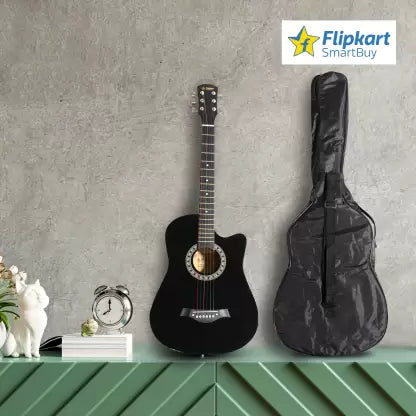 Flipkart SmartBuy RS-AG38 BK Acoustic Guitar Linden Wood Plastic Right Hand Orientation  (Black)
