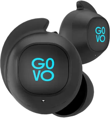 GOVO GOBUDS 920 True Wireless Earbuds, 30H Battery, Fast Charge ,IPX5 & Dual pairing Bluetooth Headset  (Platinum Black, True Wireless)
