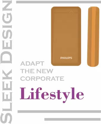 PHILIPS 20000 mAh Power Bank (18 W, Fast Charging)  (Brown, Lithium Polymer)