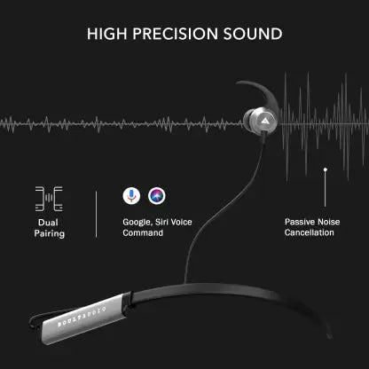 Boult Audio ProBass Flow X Bluetooth Headset  (Black, In the Ear)