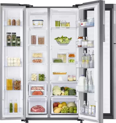 SAMSUNG 674 L Frost Free Side by Side Refrigerator  (Elegant Inox (Light Doi Metal), RH62K6007S8/TL) (OPEN BOX)