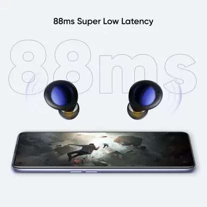 realme Buds Q2 with Active Noise Cancellation Bluetooth Headset  (Black, In the Ear)