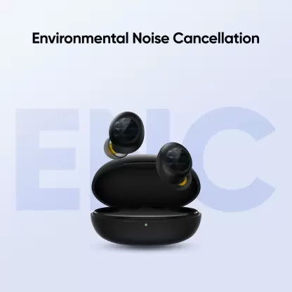 realme Buds Q2 Neo with Environment Noise Cancellation (ENC) Bluetooth Headset  (Black, True Wireless)