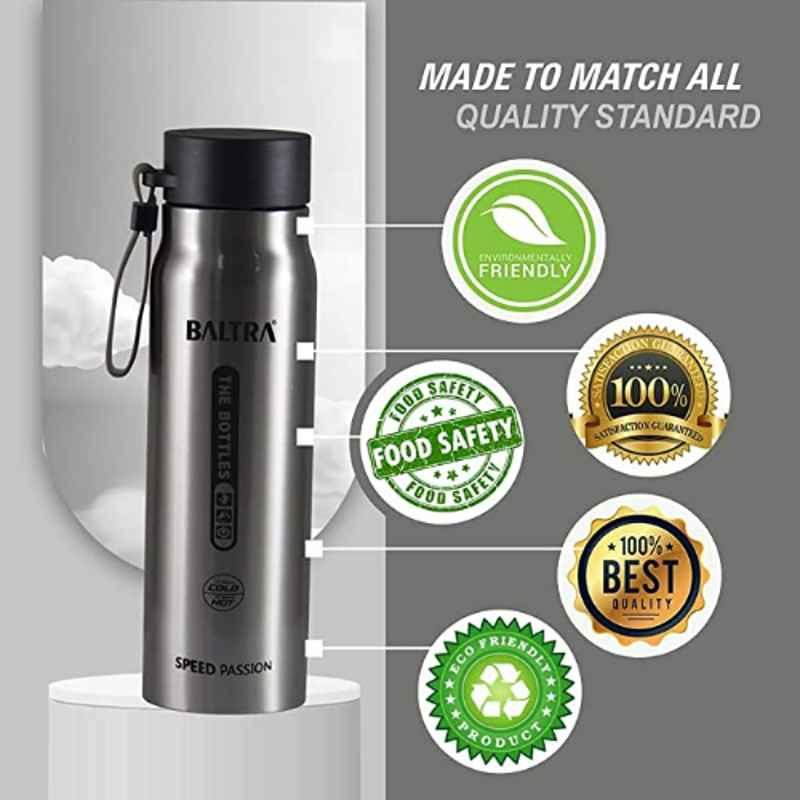 Baltra Rock 600ml Stainless Steel Silver Hot & Cold Thermosteel Water Bottle, BSL 250