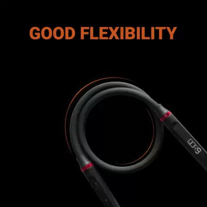 qor9 SONIC Bluetooth Headset  (Black And Orange, In the Ear)
